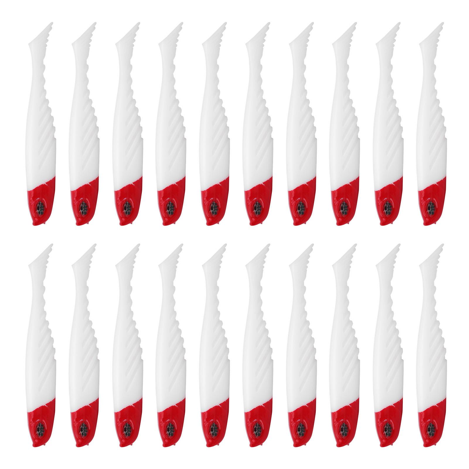 

20 шт. Мягкая приманка Червь 7 см Рыболовные приманки Искусственный Т-образный хвост Силиконовая приманка для рыбалки Бланк