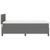 LED Box Spring Bed in Light Grey and White 80 x 200 cm Cord Fabric