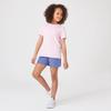 DECATHLON AT TS100 Letter Crew Neck Short Sleeve T-Shirt Pink Kids