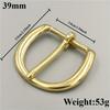 1pcs 15mm/18mm/20m/26mm/33mm/39mm Brass Men's Belt Buckle Women's Pin Buckle Belt Head Head Adjustment Bags and Leather Goods