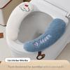 Plush Toilet Seat Cover with Velcro Fastening - All-Season Universal Fit