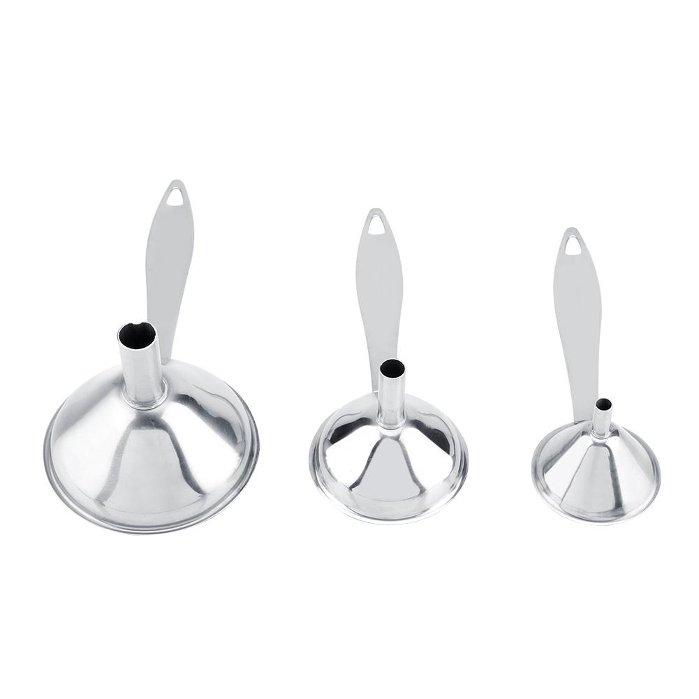 Kitchen Funnel Set Stainless Steel Large Funnel Medium Small Funnel