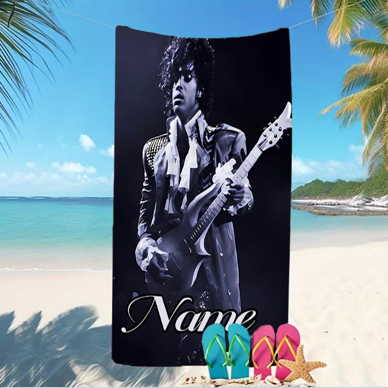 Customizable personalized beach towels Prince Purple Rain themed designs.Suitable for the beach, yoga, sports;ideal as beach accessories
