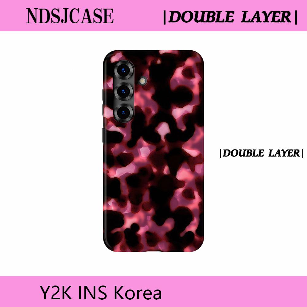 

Luxury Clmj SWAG Pink Carey Phone Case for Samsung Galaxy A56 S20 S23 S24 S25 S26 FE Plus Ultra Edge 4G 5G Double-layer Cover S24 5G