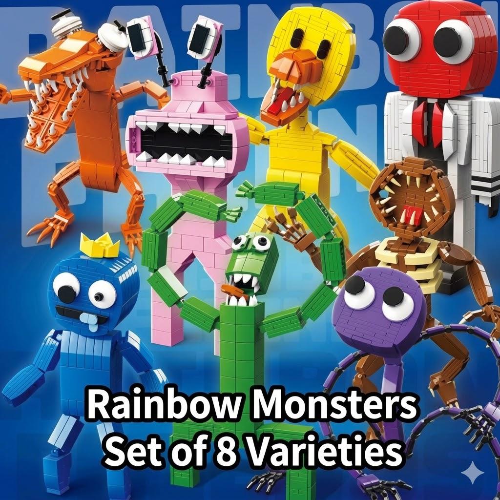 [Rainbow Friends] Figure K&B (8 types) set / Building Block 8-Variety Full Box, Popular toys for Korean children