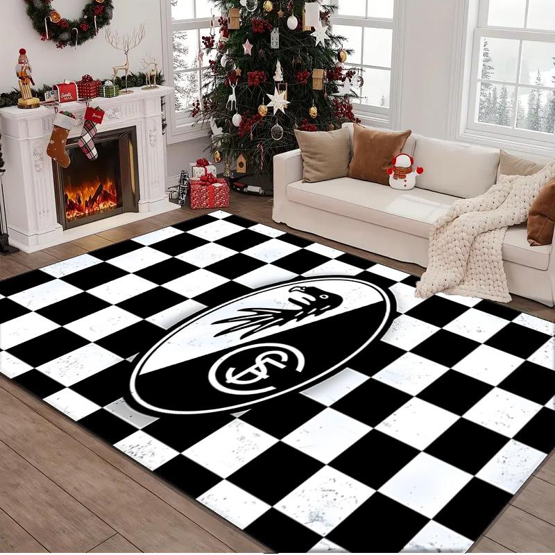 1PC Rug Club Crest Design Carpet, Chair Rug,Area Rug for Office Bedroom Living Rooms Bedroom, Doormat Decor Christmas Fan Gifts