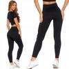 Women's Seamless High Waisted Shaping Sports Leggings MORAJ L/XL BLACK