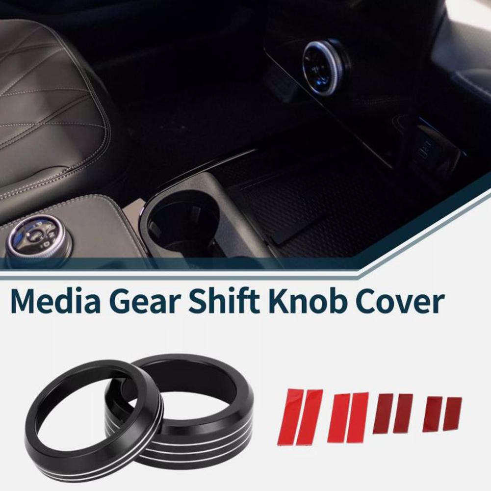 Car Media Volume Gear Shift Switch Knob Cover Ring For Ford For Mach-E 21-24 Car Shift Switch Knob Cover Ring