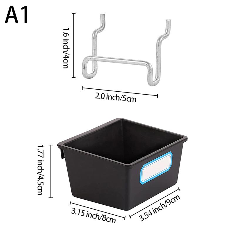 

New 1Set Efficient Pegboard Storage Bins With Hook Practical Peg Board Basket For Workshop Garage Organizing Accessories Tools