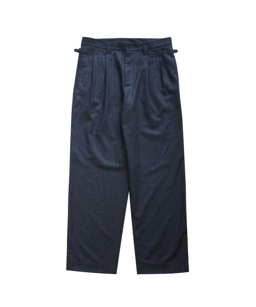 Digeule Wat Pants Wool Stripe Dark Navy