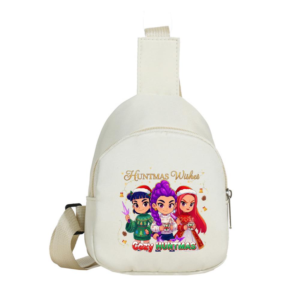 K-Pop Dämonenjäger Bedruckte Kawaii Brusttasche für Jungen Mädchen Umhängetasche Student Tragbar Crossbody-Tasche Brusttasche Weihnachten Kindergeschenk