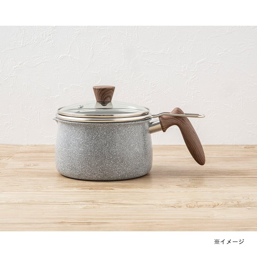 CAINZ 18cm Diameter Stone Marble Multi-Pot with Strainer, IHGas Compatible, 5-in-1 Function: Boil, Simmer, Simmer