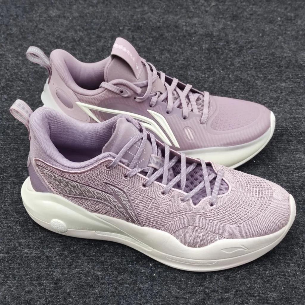 Li Ning Yu Shuai 17 Low Comfortable Fabric Synthetic Leather TPU Non-Slip Wear-Resistant Low-Top Basketball Shoes Men Sneaker Purple ABAT127-6