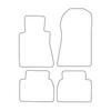 [BLM]ME039 red - Set of velour floor mats to fit Mercedes C-klass W201 1982-1993 - red trim