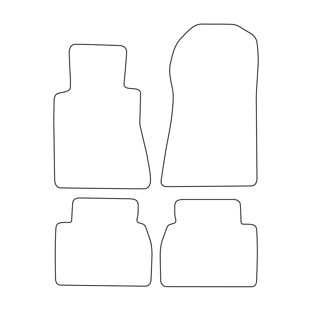 [BLM]ME039 red - Set of velour floor mats to fit Mercedes C-klass W201 1982-1993 - red trim