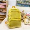 Schoolbag New Transparent Backpack Lightweight and Simple Junior High School Student Schoolbag Japanese Leisure Large Capacity Cute Pain Bag