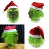 Rascal Green Monster The Grinch Mask With Christmas Hat For Adult Cosplay Fun