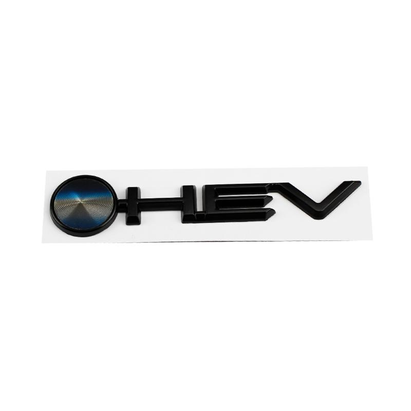 BBco3 Car 3D Metal HEV Logo Trunk Emblem Badge Decals Sticker For Toyota Camry 9th 2024 Highlander Granvia Sienna Avalon Accessories