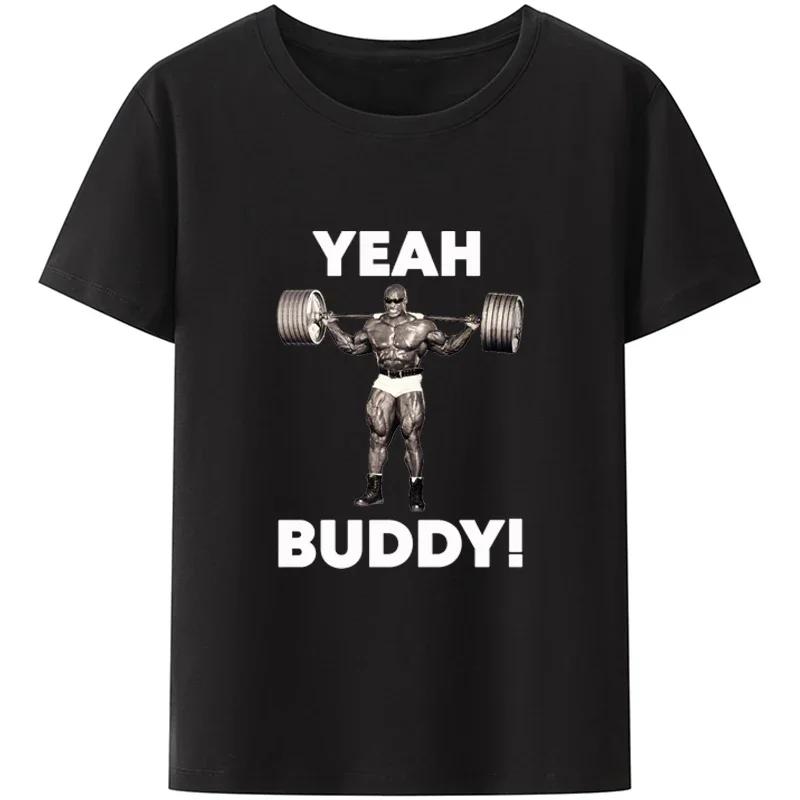 

Одяг для ЗАЛУ Ronnie Coleman Fit Футболка для тренувань для чоловіків Легка Базова Толстовка для дозвілля Оригінальний Дизайн Смішна L