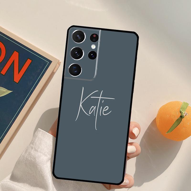Personalise name initials pastel Phone Case For Samsung Galaxy S22 S23 S21 Ultra S20 FE S8 S9 S10 Plus Note 10 20 Ultra Cover