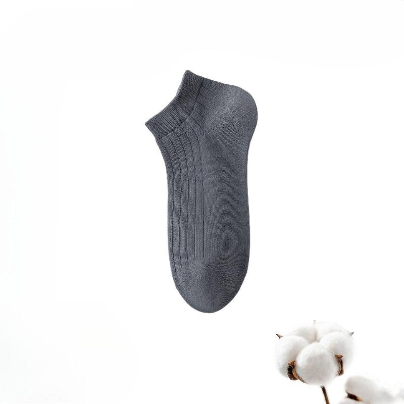 

Summer Lightweight Men s Pure Cotton Antibacterial and Deodorizing Breathable Short Socks, Short Cotton Socks 1 pair темно-сірий