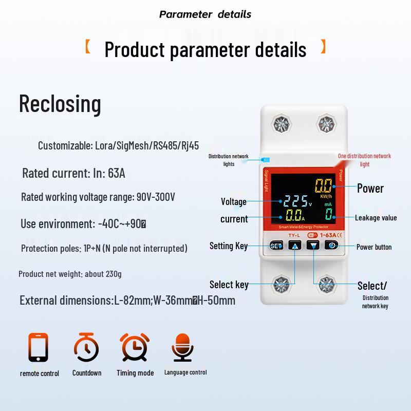 Tuya WiFi Smart Circuit Breaker: Remote Control, Timing, Prepayment, and Leakage Protection Switch