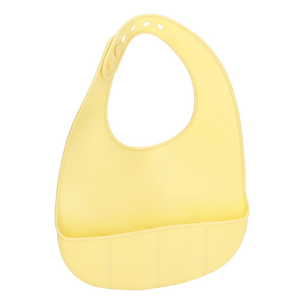 Silicone Bib Soft Waterproof Silicone Neck Fasteners Spill Pocket Dishwasher Safe Baby Silicone