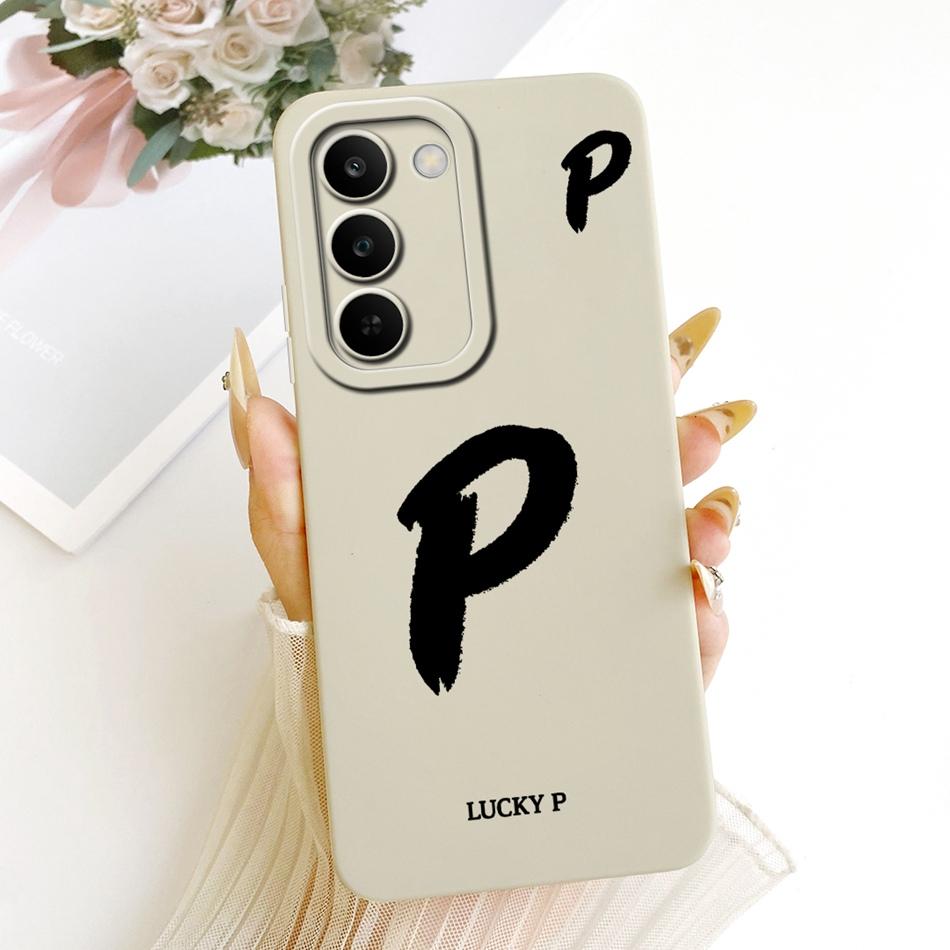 For Realme C83 Lucky Initial Letter Phone Case For Realme C83 C 83 5G Soft Silicone Cases Bumpers