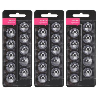 30pcs Sound Aids Replacement Domes for MiniFit Double Vent Single Layer Anti Static Silicone Open