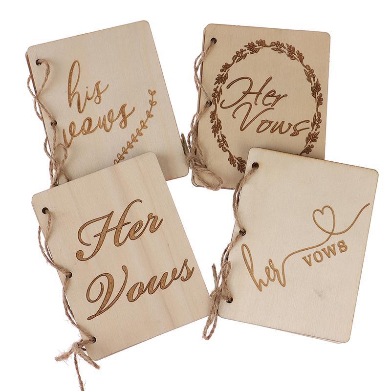 2Pcs Hochzeit Gelübde Bücher Hochzeit Gelübde Notebook Kreative Robust Kraft Papier Handbuch