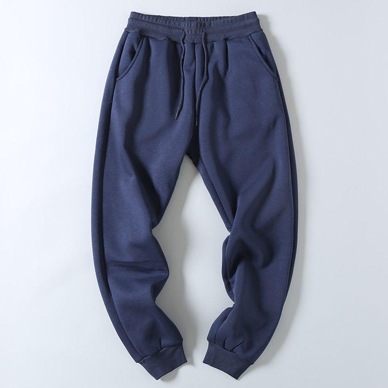 Export Surplus 500g Heavyweight Autumn and Winter Pure Cotton Thickened Fleece Sweatpants Men's Lamb Wool Sports Casual Long Pants
