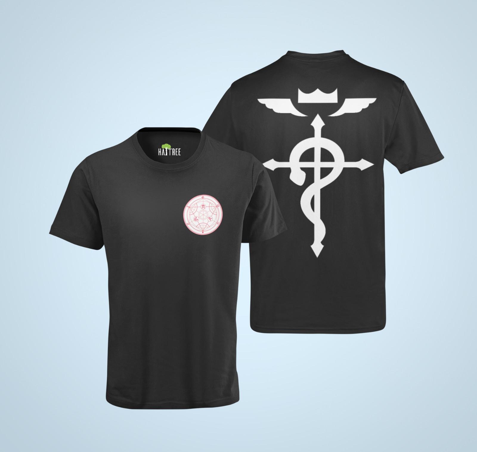 Fullmetal Alchemist Zeichen edward elric Symbol Anime Cospaly Bio Herren T-Shirt Mens Womens Tees Top L