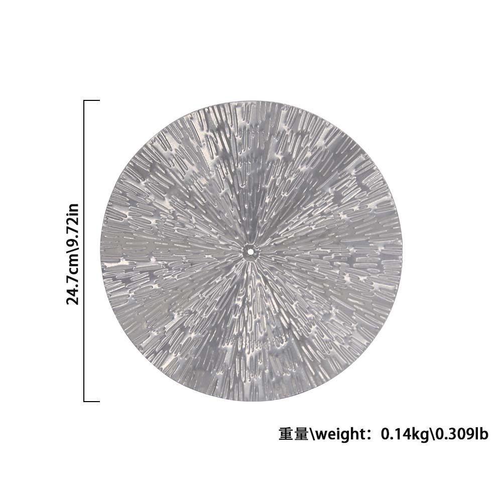 Iron Art Nordic Style Multiple Styles Silver Disc Pendant Wall Hanging Ornament Crafts Carving Pattern Home Decorations