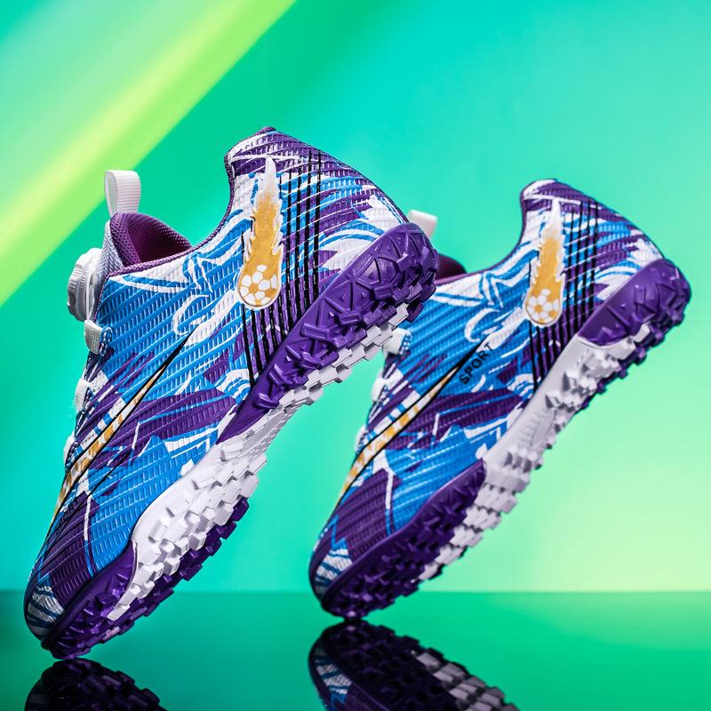 

2025 новые детские футбольные бутсы для мальчиков начальной школы сетчатые дышащие сломанные ногти tf knob тренировочные кроссовки для девочек 28