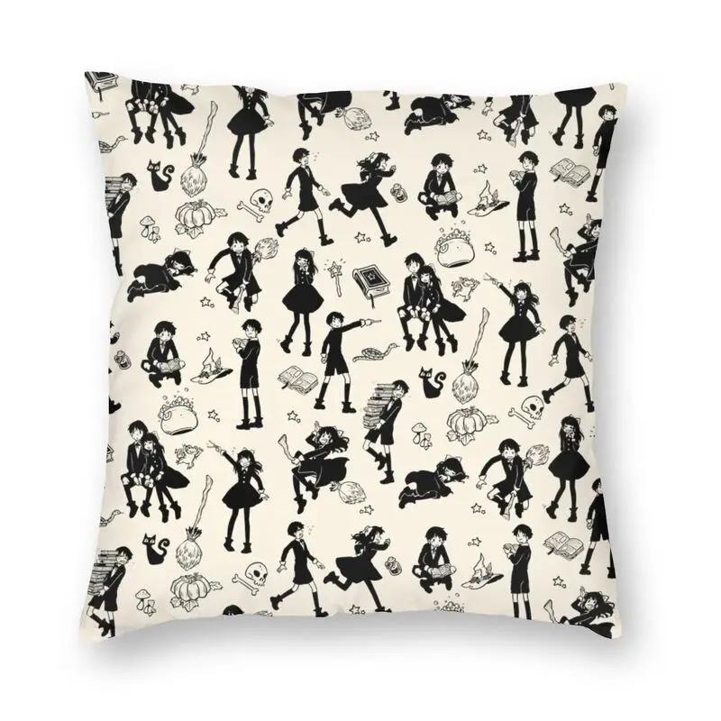 halloween witch crow square pillowcase decoration gothic mystery magic  cushion sofa car   kama casal
