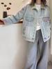 2025 European Fashion Oversized Denim Jacket - Spring/Autumn Women's Colorful and Age-Reducing