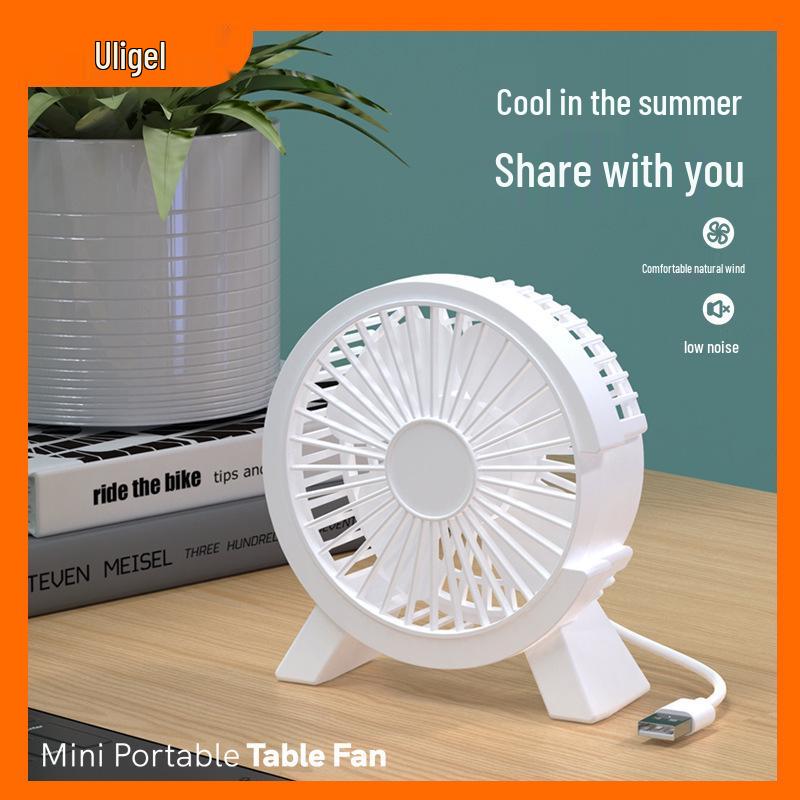 

Mini Cartoon USB Desktop Fan – Silent, High Wind, Portable, Ideal for Dorms and Students 12CM*10CM білий