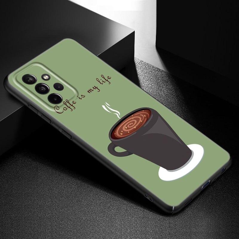 Coffee Wine Cup Phone Case For Samsung Galaxy A21 A30 A50 A52 S A13 A22 A32 A33 A53 A73 5G A11 A12 A31 A51 A70 A71 A72 Cover