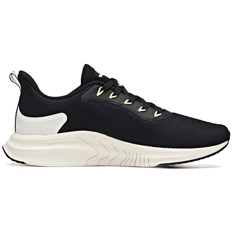 New Anta Cushioned Slip Resistant Abrasion Resistant Low Top Running Shoes Men's Black 112035547-1