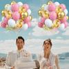 Party Balloon 12 Inch 60pcs Latex Balloon Set Birthday Party Opening Scene Props Metal Sequined Balloon