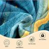 Quick-Dry Microfiber Beach Towel, Watercolor Stripes Soft Absorbent for Pool Shower Travel Outdoor Activities