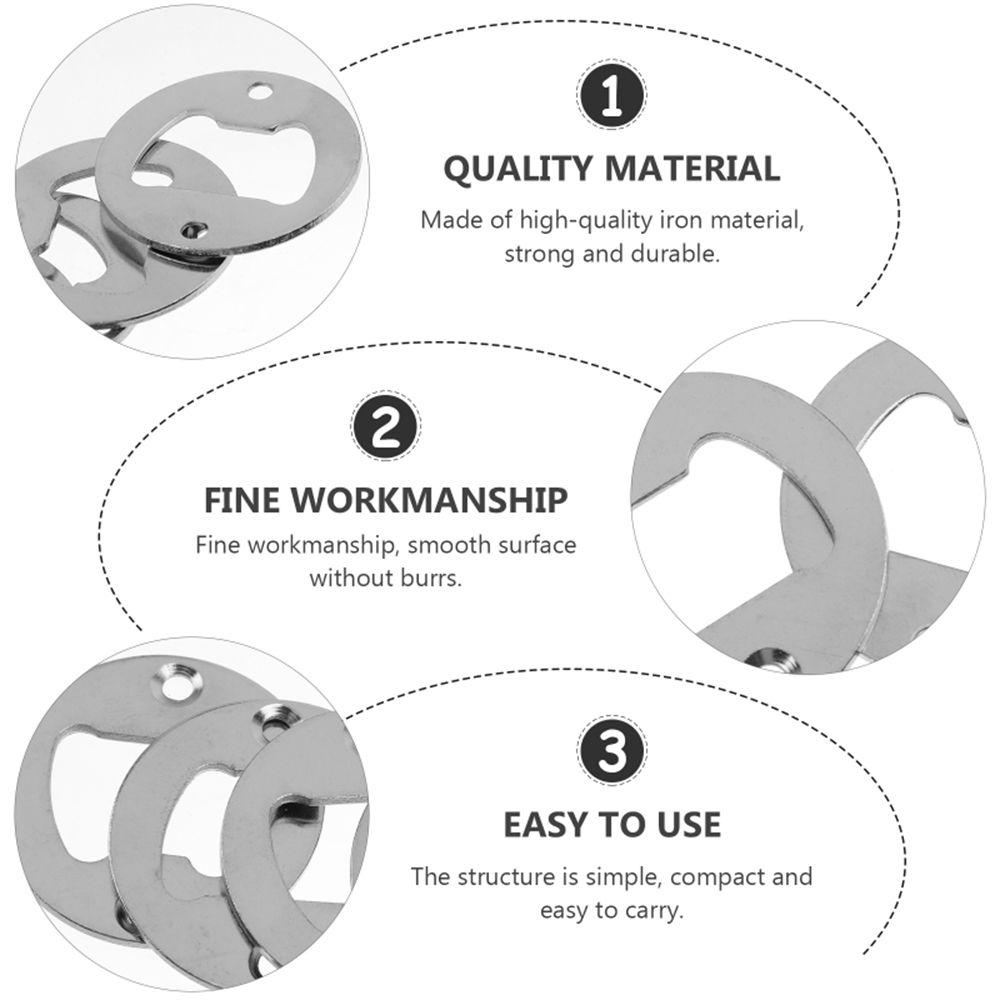 Silver Polished 40mm DIY Stainless Steel Bottle Opener Insert Hardware Parts Gadgets Kitchen Tool
