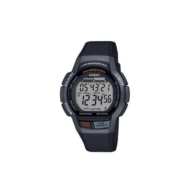 

Casio YOUTH series - disc digital display, waterproof and shockproof, new movement, quartz movement, resin strap, Japanese and Korean WS-1000H-1A чёрный