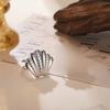 Adjustable Shell Starfish Rings Elegant Stainless Steel Rings Aesthetic Open Finger Rings  Summer