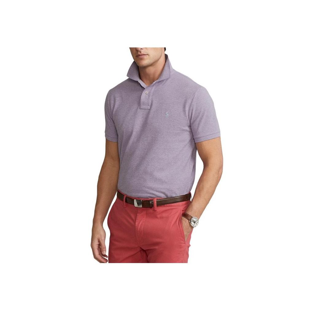 Polo Ralph Lauren Logo Embroidered Straight Fit Short Sleeve Polo Shirt Men Tops Purple MNPOKNI1N821584-500