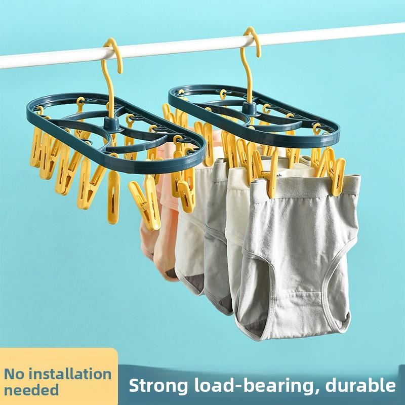 Multi-Functional Home Use Clothes Drying Rack Windproof Creative Design Plastic Clothes Hanger for Balcony T-Shirt Drying Holder