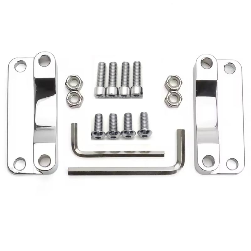 A16P-Chrome Front Fender Riser Spacer Bracket For 00-13 21" Wheel Touring Road King Street Electra Glide FLHR FLHT