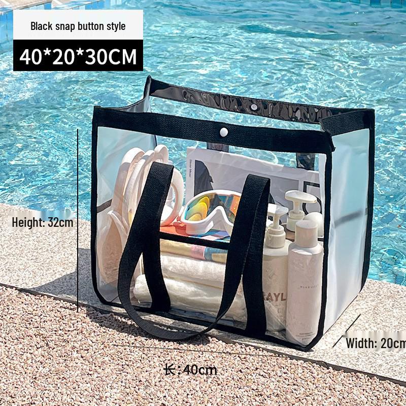 Korean Large Capacity Transparent PVC Beach & Swim Bag 