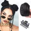 Short Clip-on Hair Bun Synthetic Hair Messy Chignon Wig Hair Extensions Claw Hair Bun Hairpiece