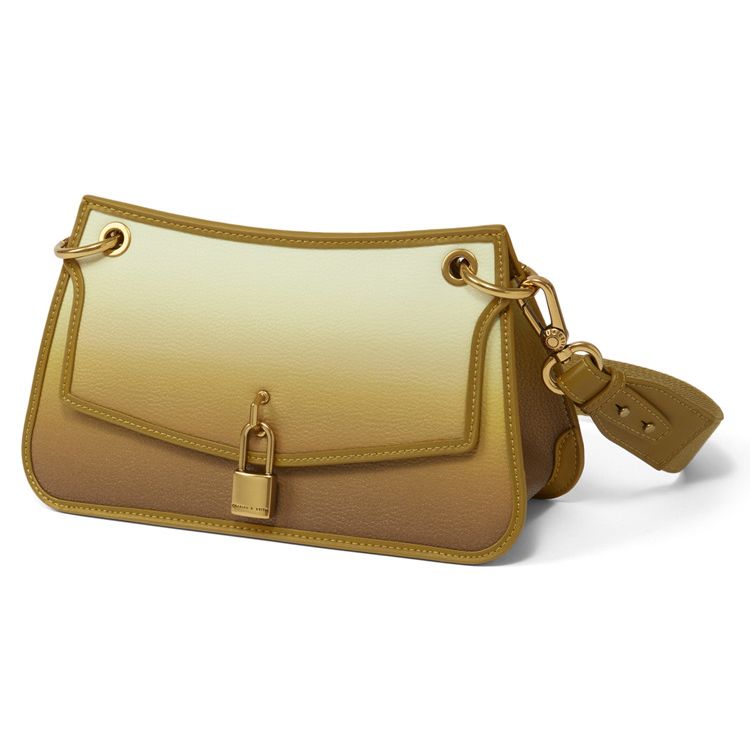 Charles & Keith Metal Lock Decorative PU Handbag Shoulder Bag Crossbody Bag Regular Women Handbags CK2-50781691